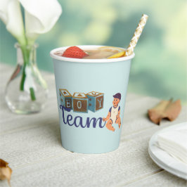 男の子チームバビシャワー紙カップ 紙コップ