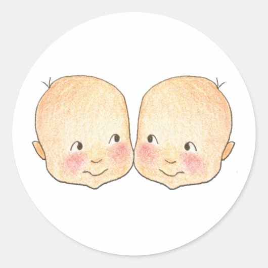 男の子ツインズグラフィック ラウンドシール (正面)