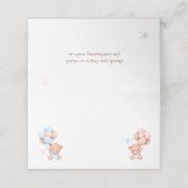 男の子ツインズテディベア赤ちゃんシャワー空白の プレイスカード (外部開封)