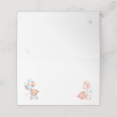 男の子ツインズテディベア赤ちゃんシャワー空白の プレイスカード (外部開封)