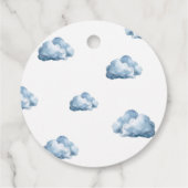 男の子テディベア赤ちゃんシャワーありがとうギフトラベル フェイバータグ (裏面)