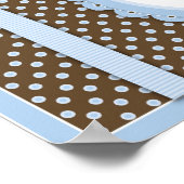 男の子テディベア赤ちゃんシャワーバナーボーイ ポスター (角)