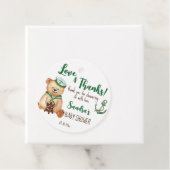 男の子テディ熊の赤ちゃんシャワー感謝していよ フェイバータグ (インサイチュ)