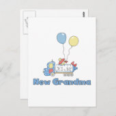 男の子トラックTシャツとギフトのおばあちゃん ポストカード (正面/裏面)