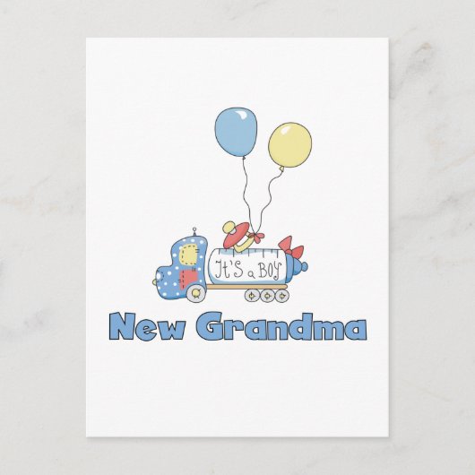 男の子トラックTシャツとギフトのおばあちゃん ポストカード (正面)