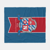 男の子ニレまたは手紙N名は犬の毛布を意味する フリースブランケット (正面(横))