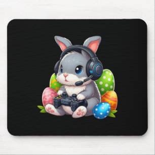 男の子ハッピーイースターデイバニー卵ビデオゲームキッズミー マウスパッド