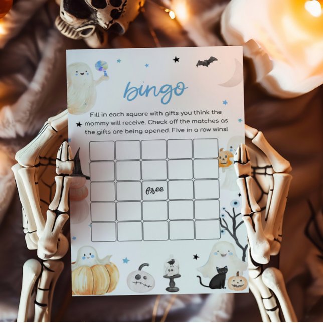 男の子ハロウィーン小さなブベイビーシャワービンゴゲーム (A Little Boo Baby Shower Bingo Game)