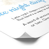 男の子ハロウィーン小さなブー夜遅くのおむつ ポスター (角)