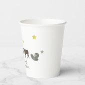 男の子バッファローサボテンが砂漠の赤ちゃんシャワー 紙コップ (裏面)