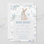 男の子バニーの赤ちゃんシャワー 招待状 (正面)