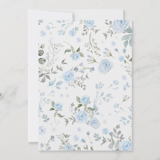 男の子バニーの赤ちゃんシャワー 招待状 (裏面)