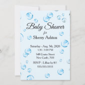 男の子バブルベビーシャワー招待状 招待状 (正面)