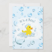 男の子バブルベビーシャワー招待状 招待状 (裏面)