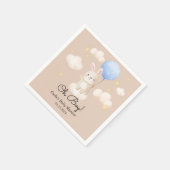 男の子バルーンかわいい茶色のバニー赤ちゃんシャワー スタンダードカクテルナプキン (角)