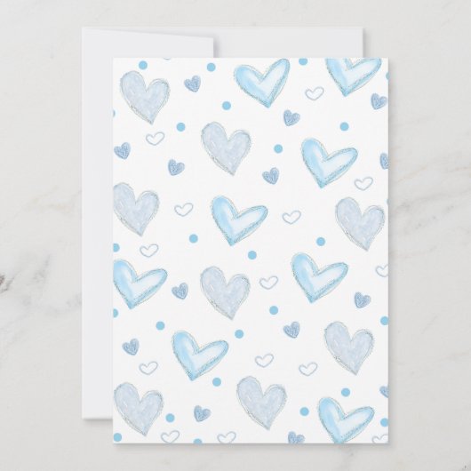 男の子バレンタインデーシャワー 招待状 (裏面)