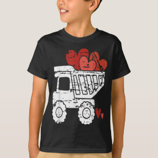男の子バレンタインデーハートトラックのロード愛の子 Tシャツ