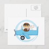 男の子パイロットTシャツとギフト ポストカード (正面/裏面)