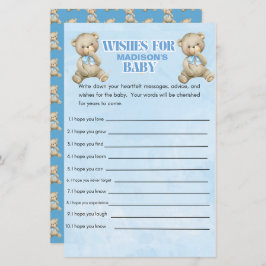 男の子パーソナライズされたはベビーシャワーのゲーム