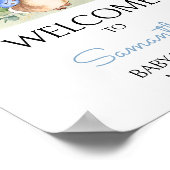 男の子ピーターうさぎ赤ちゃんシャワーへようこそ ポスター (角)