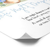 男の子ピーターうさぎ赤ちゃんシャワー夜遅くのおむつ ポスター (角)