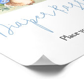 男の子ピーターラビットベイビーシャワーオムツラッフル ポスター (角)