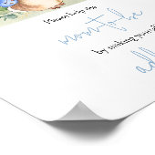 男の子ピーターラビットベイビーシャワー封筒ステーション ポスター (角)