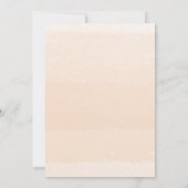 男の子ピーチ金ゴールドグリッターフローラベイビーシャワー 招待状 (裏面)