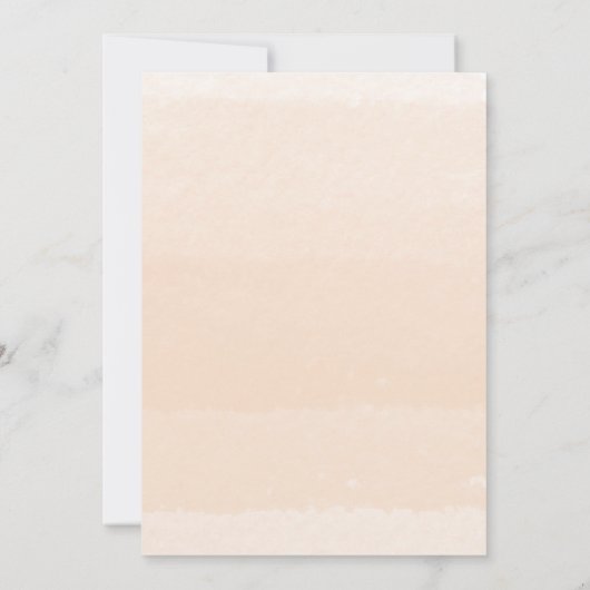 男の子ピーチ金ゴールドグリッターフローラベイビーシャワー 招待状 (裏面)