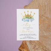 男の子フローラのシャワー招待状 セーブザデート