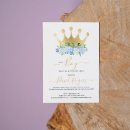 男の子フローラのシャワー招待状 セーブザデート