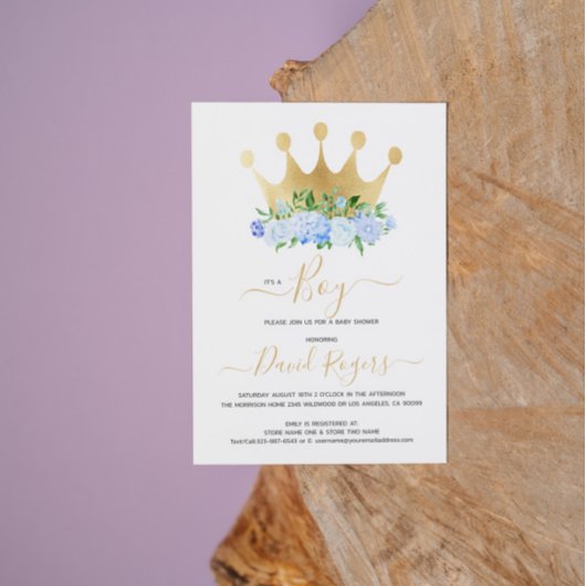 男の子フローラのシャワー招待状 セーブザデート