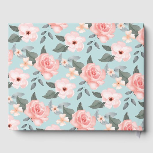 男の子フローラの巣の赤ちゃんシャワー ゲストブック (裏面)