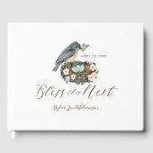 男の子フローラの巣の赤ちゃんシャワー ゲストブック (正面)