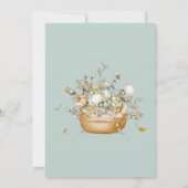 男の子フローラの赤ちゃんシャワー招待状 招待状 (裏面)