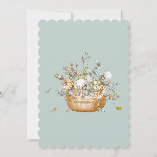 男の子フローラの赤ちゃんシャワー招待状 招待状 (裏面)