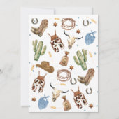 男の子ブルーブラウン西は1歳の誕生日だった 招待状 (裏面)