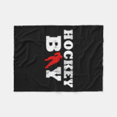 男の子プレーヤーシルエットスポーツギフト フリースブランケット (正面(横))