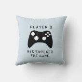 男の子プレーヤー3はゲームのビデオゲームを書き入れました クッション (裏面)