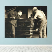 男の子プールのテーブルでランクのためのジョスル – 1910年5月 キャンバスプリント (インサイチュ (ウッドフロア))