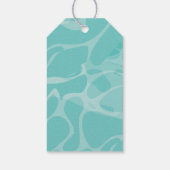 男の子プールパーティーのバースデー感謝していターシャーク ギフトタグ (裏面)