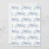 男の子ベイビー ブルーム ベイビー シャワー 招待状 (裏面)