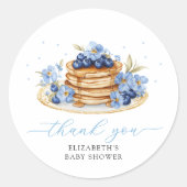 男の子ベビーブランチありがとう赤ちゃんシャワー ラウンドシール (正面)