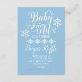 男の子ベビー冷たい外おむつラッフルカード エンクロージャーカード