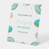 男の子ベビー散水赤ちゃんシャワー歓迎サイン 台座サイン (正面)