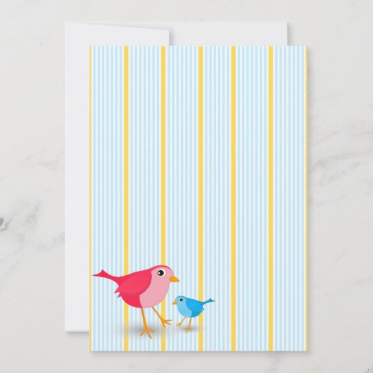 男の子ベビー誕生発表シャワー招待状 招待状 (裏面)