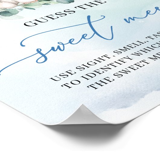 男の子ベビー象フローラ甘い混乱ゲームを推測 ポスター (角)