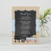 男の子ベビーQ有難い注ぎ詩/ BBQ赤ちゃんシャワー 招待状 (スタンド正面)