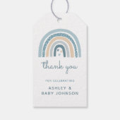 男の子ボホ虹の赤ちゃんシャワーありがとう ギフトタグ (裏面)