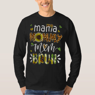 男の子ママ人生ヒョウママ母ママBruh母 Tシャツ